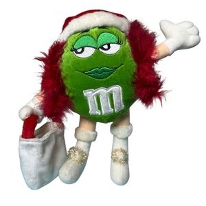 2002 Green M&M Ornament w Bag & Tags Mars Promo
